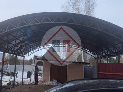 большой арочный навес для автотранспорта